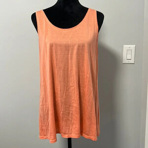 Eileen Fisher Peach Silk Tank Top size Large